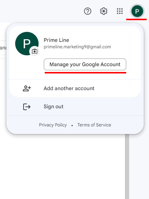 gmail setting